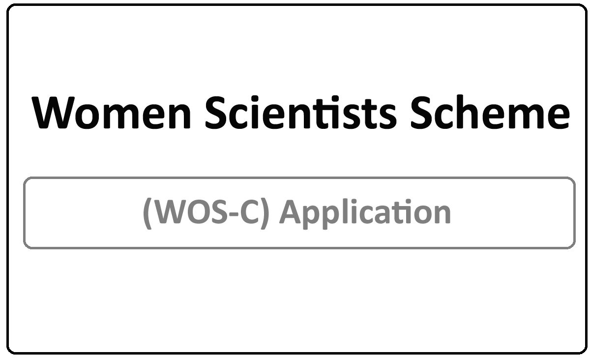 Women Scientists Scheme (WOSC) 2024 Application